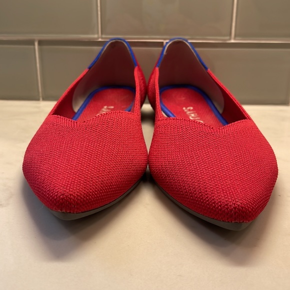 Rothy’s Pointed Toe Flats in Chili Red - Picture 4 of 7